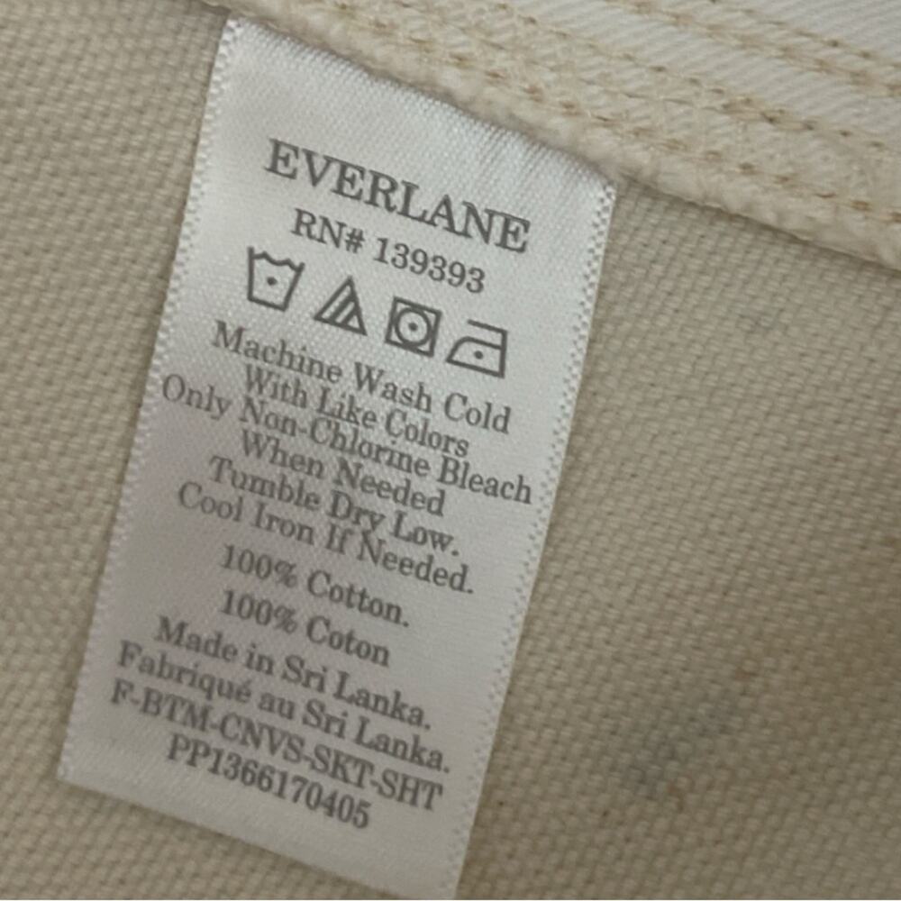 Everlane Canvas Stamp Mini Skirt Ecru Size 6 Minimalist Capsule Wardrobe - Picture 6 of 10